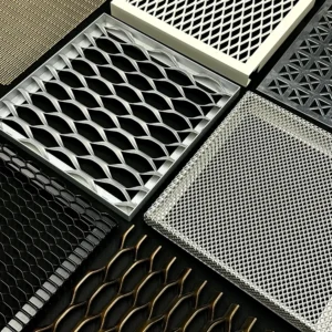 Panneau décoratif en treillis d'aluminium expansé à motifs multiples - ...