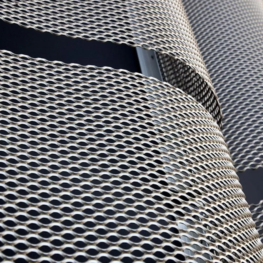 Panneau en treillis métallique déployé en aluminium, flexible et incurvé - Alu...