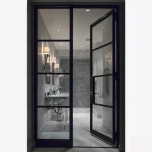 Grid Thermal Break Aluminium Bathroom Swing Door - Aluminium Extrusion Windows & Doors - shu.kaiweisheng.com
