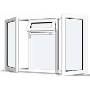 Thermal Break Top Hung Awning Window With Mosquito Net - Aluminium Extrusion Windows & Doors - shu.kaiweisheng.com