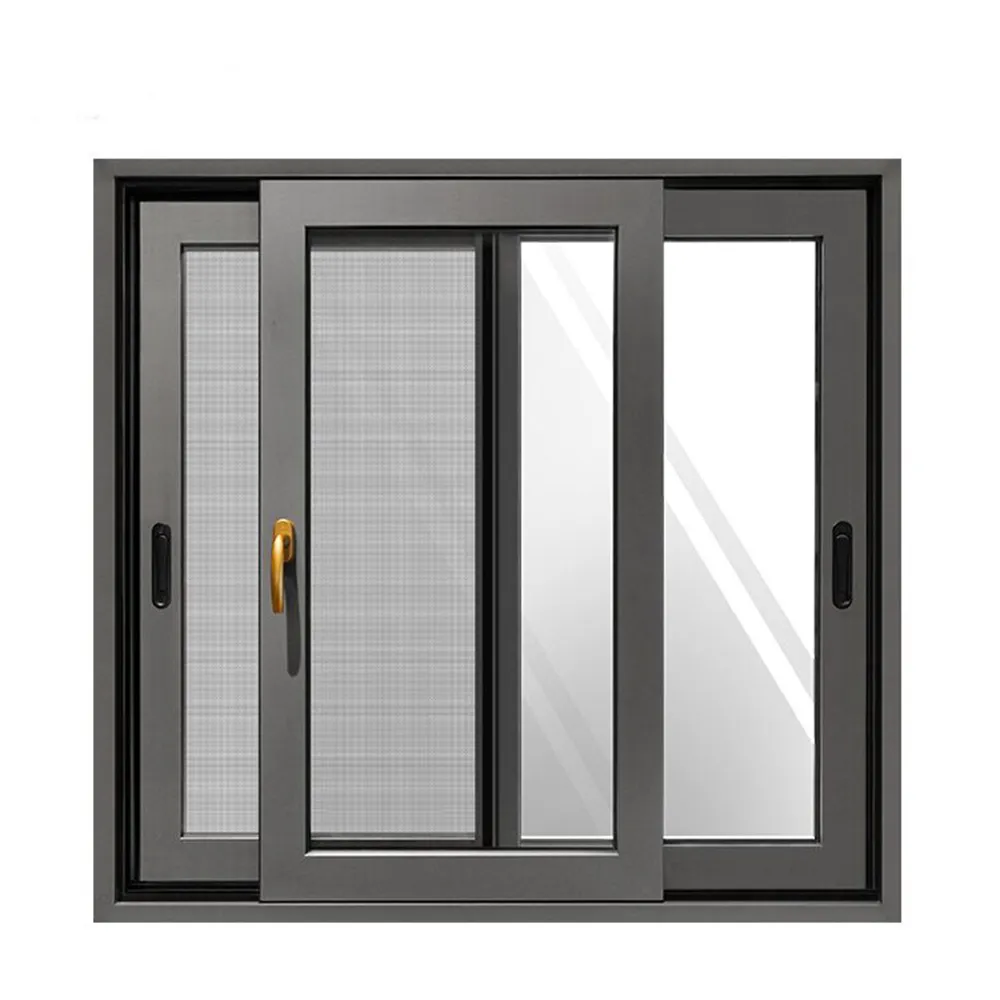 Thermal Break Sliding Aluminium Window With Mosquito Net - Aluminium Extrusion Windows & Doors - shu.kaiweisheng.com