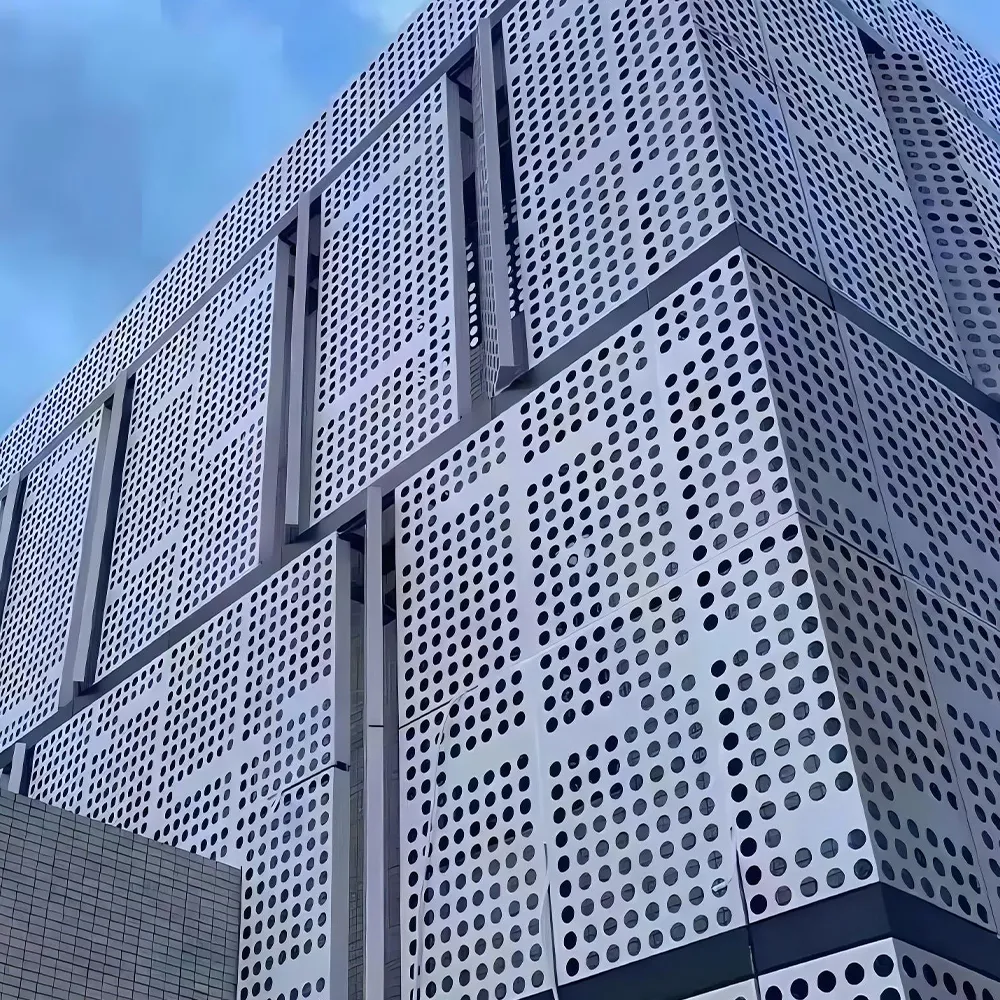 Exterior Building Facade Perforated Aluminium Wall Cladding Panel - Aluminium Extrusion Solid Panels - shu.kaiweisheng.com