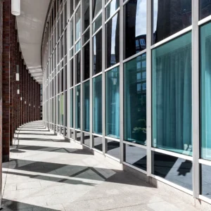 Aluminium Semi-Hidden Frame Curtain Wall Profile For Corridor Facade - Aluminium Extrusion Curtain Wall & Facade - shu...