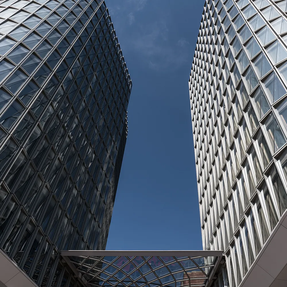 Dual Tower Matching Aluminium Unitized Curtain Wall Section - Aluminium Extrusion Curtain Wall & Facade - shu.kaiweish...